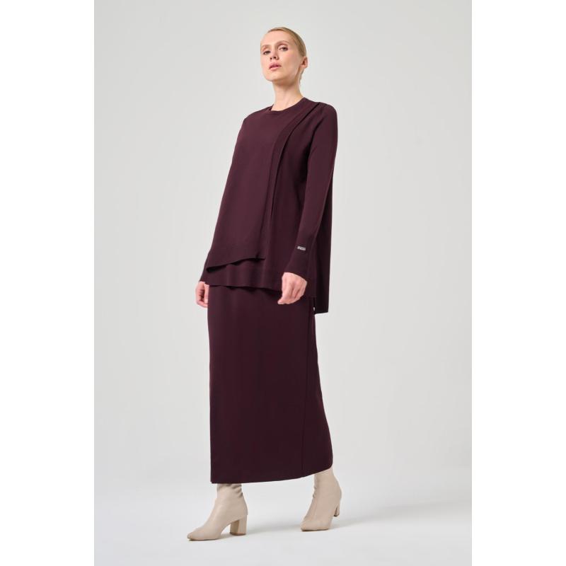 Merserize Elegane Takım Bordo