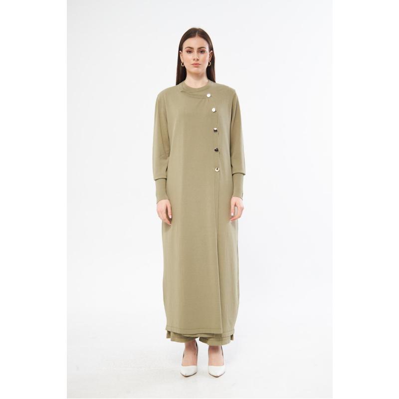 RAYON SOĞUK İP MERSERİZE FLORA HIRKA HAKİ