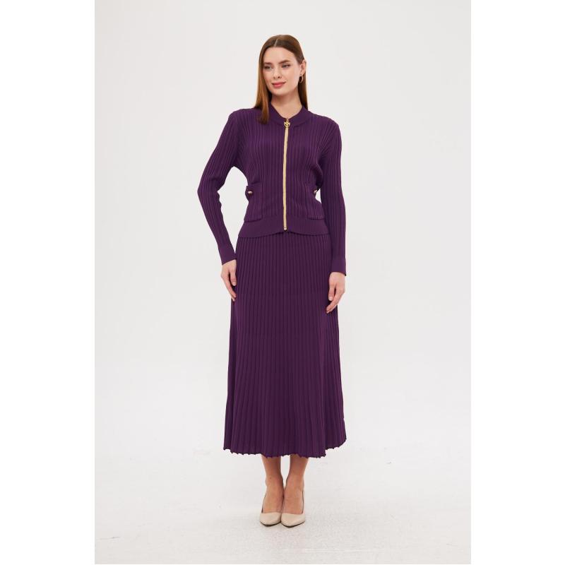 Rayon Hermes Hırka Takım Mor 1