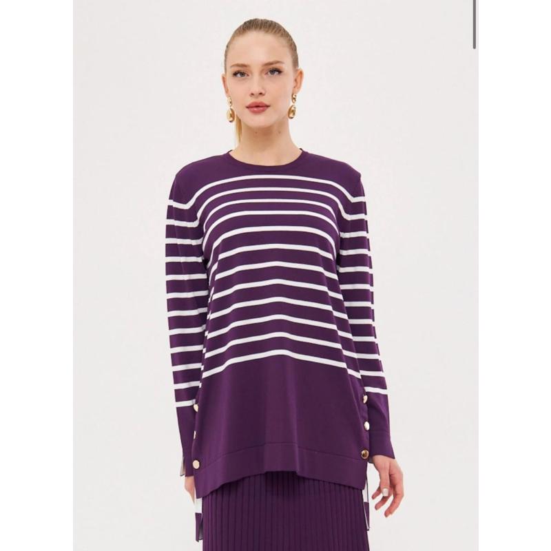 Soğuk İp Tunik Mor