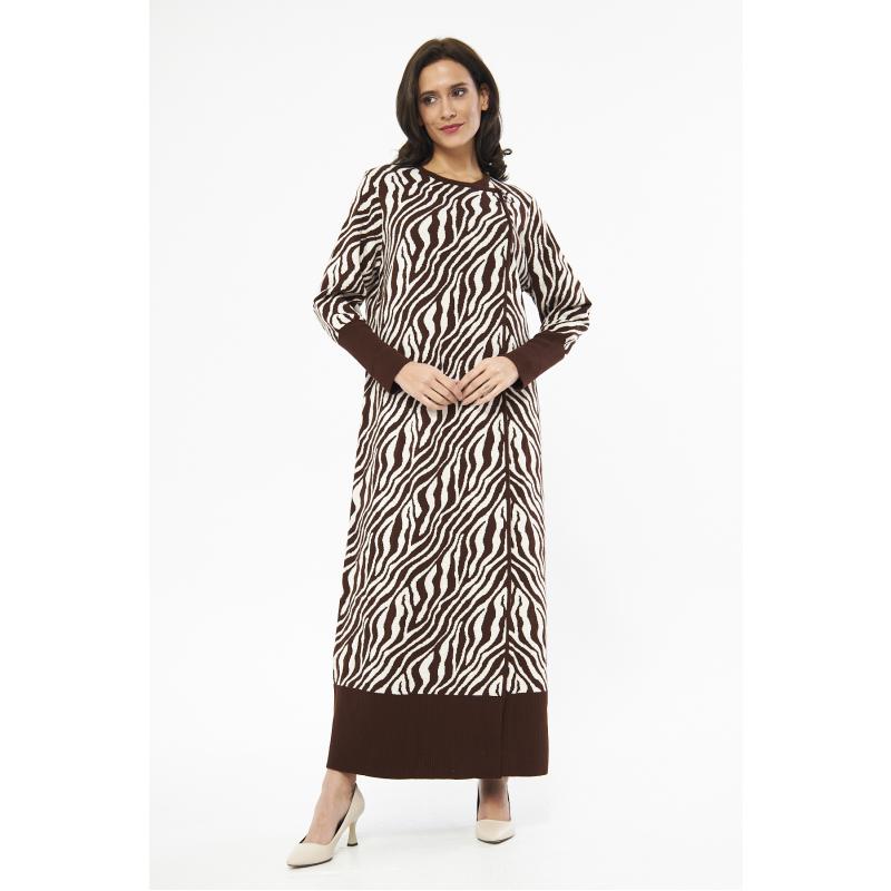 Triko Çelik Örgü Zebra Kap Kahve